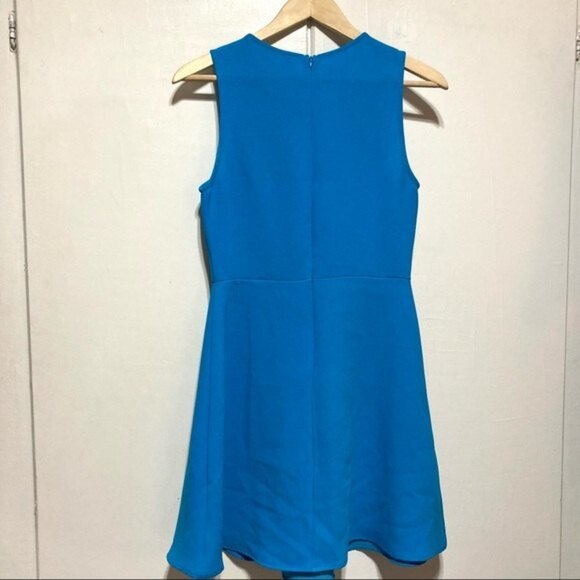 ModCloth Fit and Flare Pleat Front Sleeveless Dress in Turquoise Blue Size Small - Picture 7 of 8